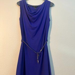 Smart party wear dress with golden belt